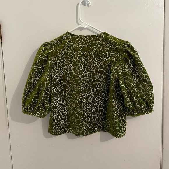 & Other Stories Floral Velvet Blouse - Picture 3 of 4